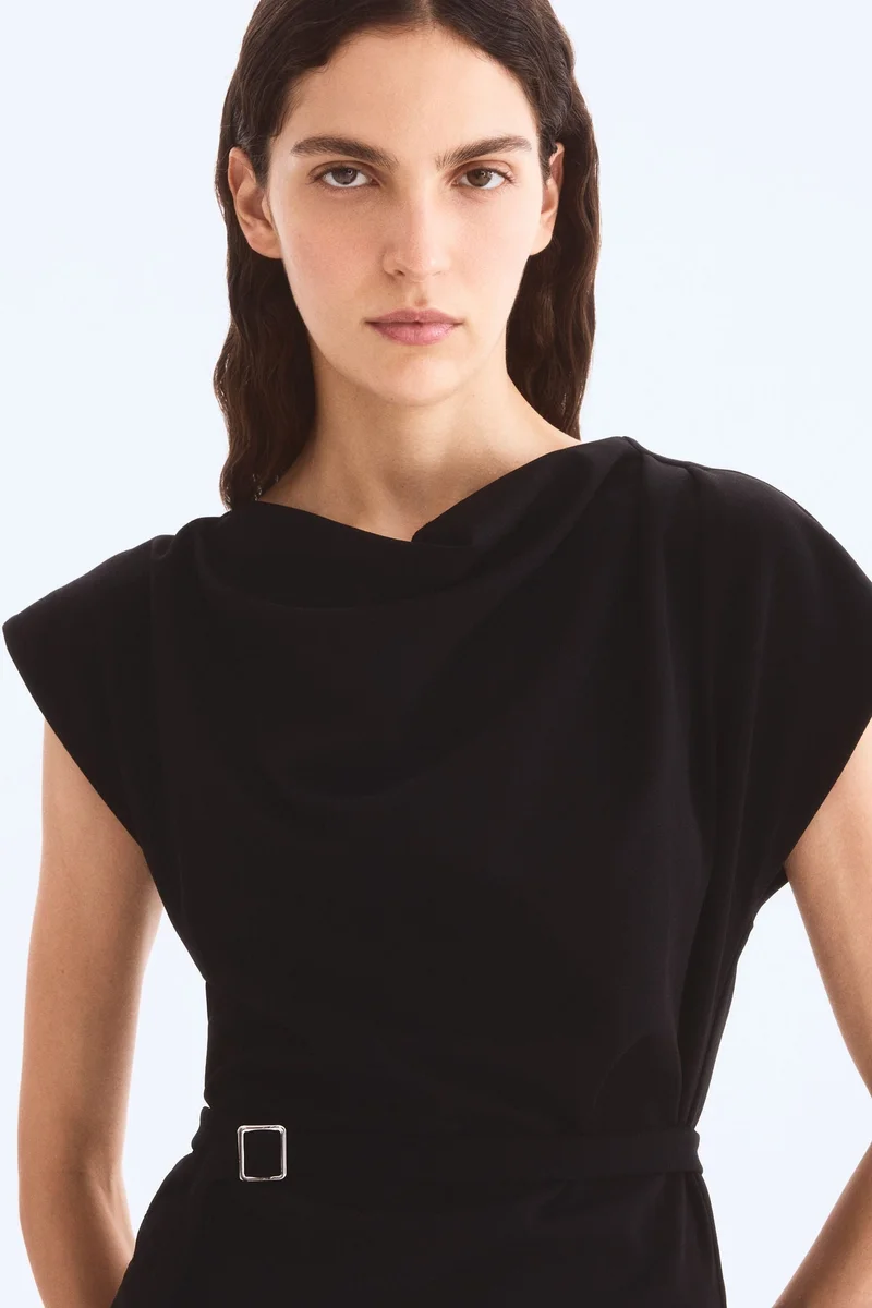 H&M Draped belted dress