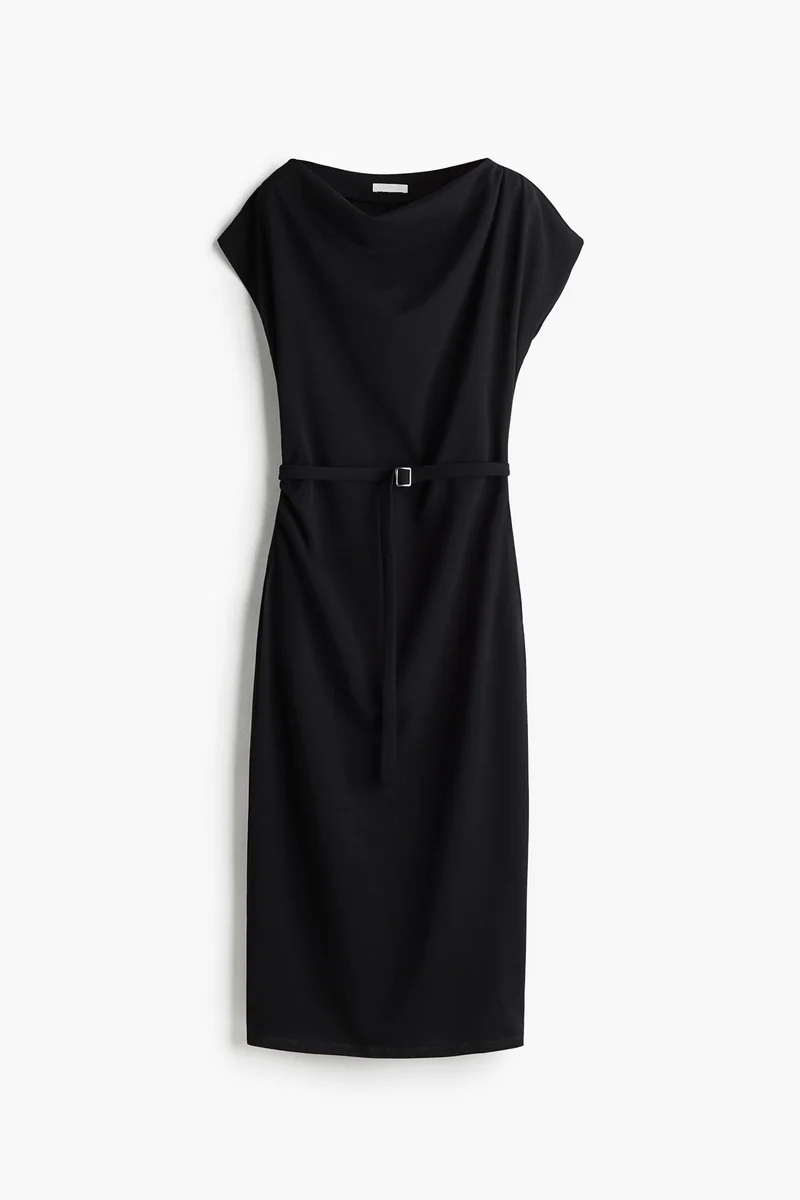 H&M Draped belted dress