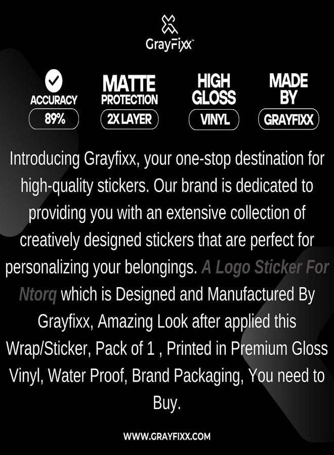 Grayfixx A Logo Sticker for Ntorq 125 | Printed in Premium Gloss Vinyl, Water Proof, Precut Sticker, Pack of 1-Self-Adhesive - Image 3