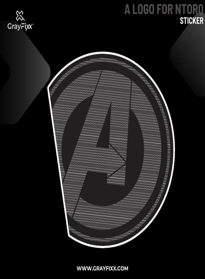 Grayfixx A Logo Sticker for Ntorq 125 | Printed in Premium Gloss Vinyl, Water Proof, Precut Sticker, Pack of 1-Self-Adhesive - Image 2