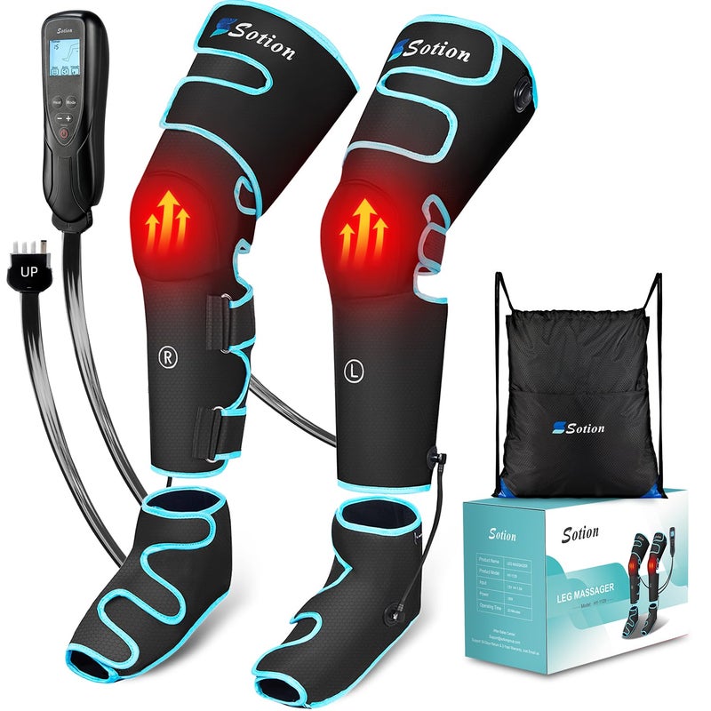 Sotion Leg Massager with Heat and Compression for Circulation Recovery Upgraded Foot Calf Thigh Sequential Massager Device with Handheld Controller 4 Modes 4 Intensities Help for Leg Pain Relief - Image 3