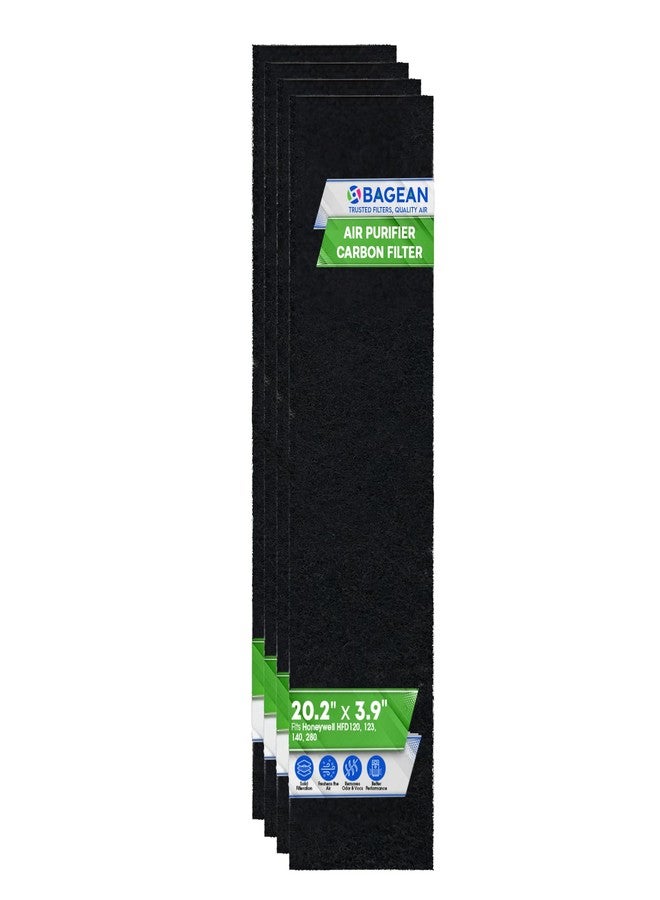 Bagean Carbon Pre Filter Replacement 20.2" x 3.9" Compatible with Honeywell Quiet Clean Tower Air Purifier Filters - Fits HFD120-Q HFD123 HFD140BWM HFD140 HFD230 - Absorbs Odors & Freshen the Air (4-Pk) - Image 1