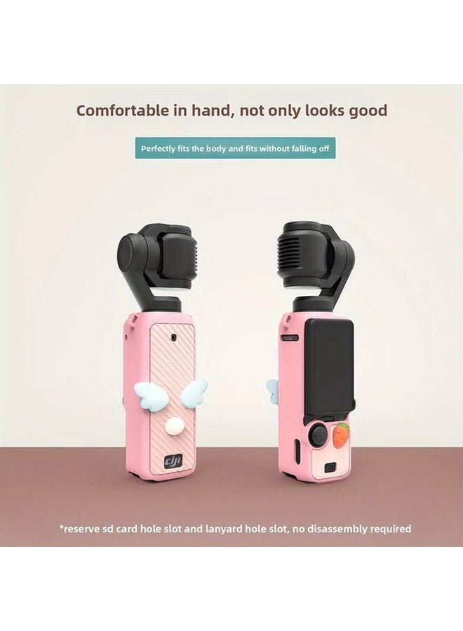 غلاف سيليكوني واقي وردي لجميع الأوجه لإطار كاميرا أكشن DJI Pocket 3 - Image 5