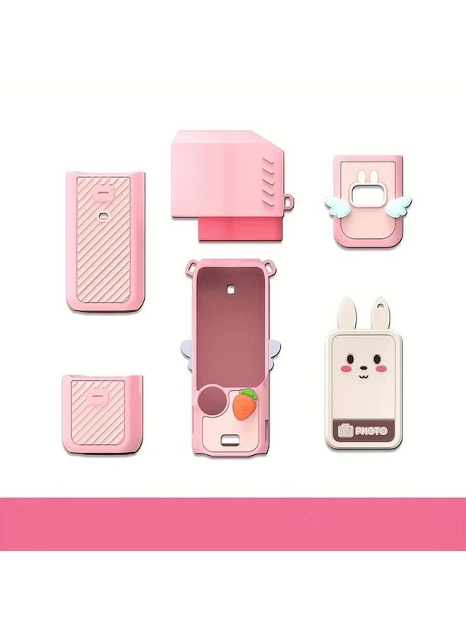 غلاف سيليكوني واقي وردي لجميع الأوجه لإطار كاميرا أكشن DJI Pocket 3 - Image 1