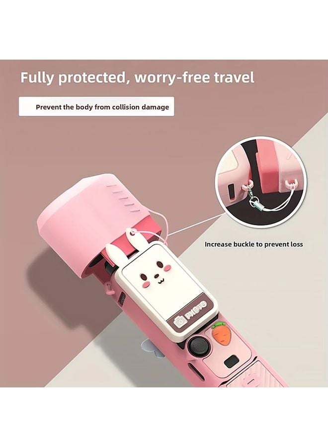 غلاف سيليكوني واقي وردي لجميع الأوجه لإطار كاميرا أكشن DJI Pocket 3 - Image 4