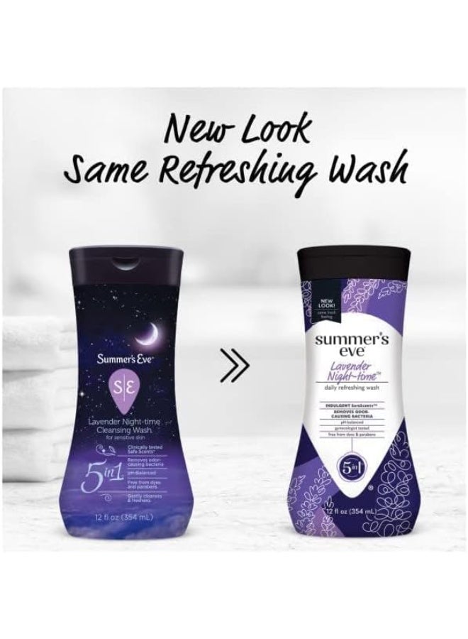 Summer's Eve Lavender Night-time Daily Refreshing Cleansing Wash for Sensitive Skin, 12 fl oz - Image 2