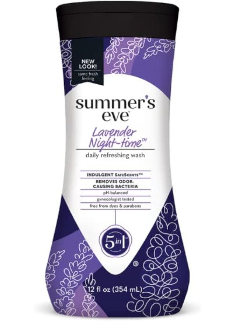 Summer's Eve Lavender Night-time Daily Refreshing Cleansing Wash for Sensitive Skin, 12 fl oz - Image 1