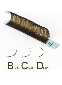 NAGARAKU Natural Brown Color Eyelash Extensions 0.07Mm D Curl 715Mm Mix Tray Individual Lashes Classic Faux Mink Volume 20 Rows Soft Eyelash Supplies  - Image 2