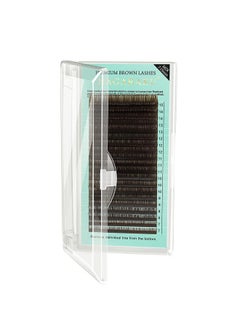 NAGARAKU Natural Brown Color Eyelash Extensions 0.07Mm D Curl 715Mm Mix Tray Individual Lashes Classic Faux Mink Volume 20 Rows Soft Eyelash Supplies  - Image 1