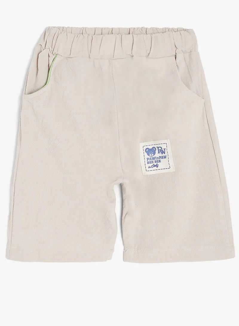 Pinata  Cute Bear Print Cotton Polo Tshirt and Shorts Set for Men | Best Price UAE