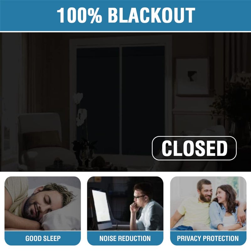 H.VERSAILTEX 100% Blackout French Door Curtain Privacy French Door Blinds Light Blocking Curtain for Sliding Glass Door Thermal Insulated Tie Up Shade  26x68 Inches  1 Panel  Charcoal Grey - Image 2