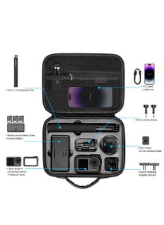 KASTWAVE Carrying Case for Osmo Action 3, for DJI Osmo Action 3/Action 4 Camera Accessories Hard Shell Bag Travel Case Compatible with DJI Action 3/Action 4 Adventure Combo  - Image 2
