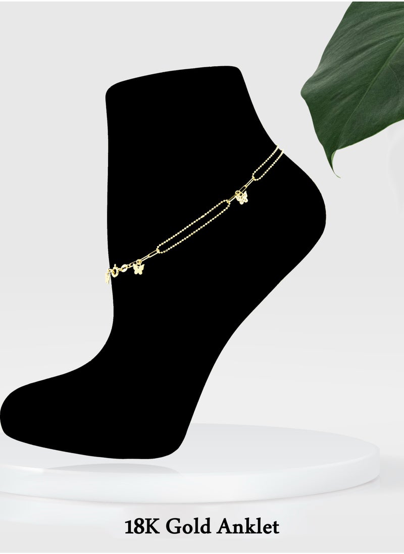 BAFLEH JEWELLERY - 18K Gold Anklet - The Ultimate in Luxury - Image 1