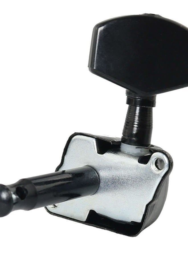 MEETOOT 6pcs Semi Enclosed Guitar Tuner 3L 3R String Tuning Plug Key Machine Head Set for Electric Guitar or Acoustic Guitar, Black - Image 4