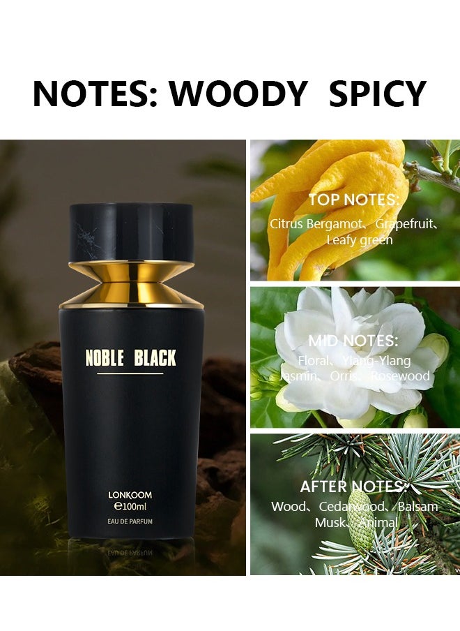 LONKOOM - LONKOOM Noble Black EDT For Men 100ml - Image 1