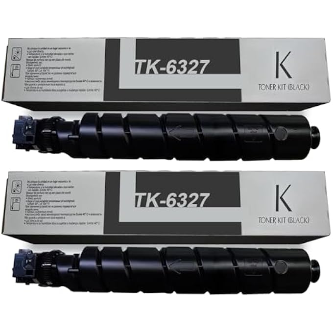 2-PACK TK6327 TK-6327 HIGH YIELD BLACK TONER CARTRIDGES(35,000 PAGES) COMPATIBLE WITH KYOCERA TASKALFA 4002I 4003I 5002I 5003I 6002I 6003I PRINTERS(1T02NK0US0) - Image 1