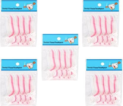YTM 200pcs Dental Floss Sticks For ThoothPicks Pink & White Color (200) - Image 2