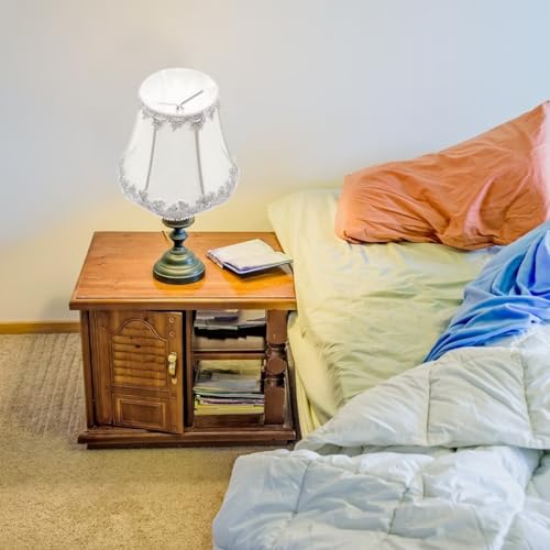 Baluue Cloth Lamp Shade Chandelier Accessories Small 4.7 Inch Rustic Fabric Lampshade Cover for Table Wall Floor Lamps Soft Warm Light Replacement - Image 5