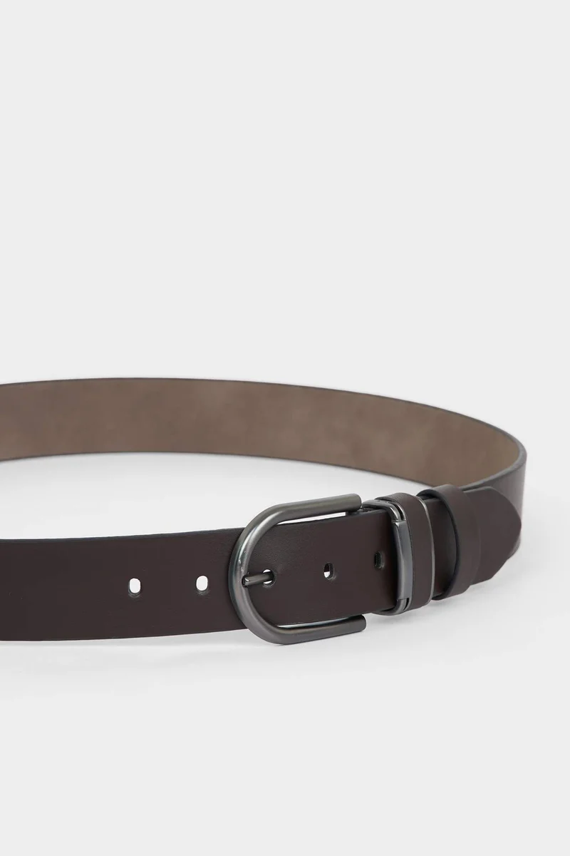 ديفاكتو Man Rectangle Clasp Faux Leather