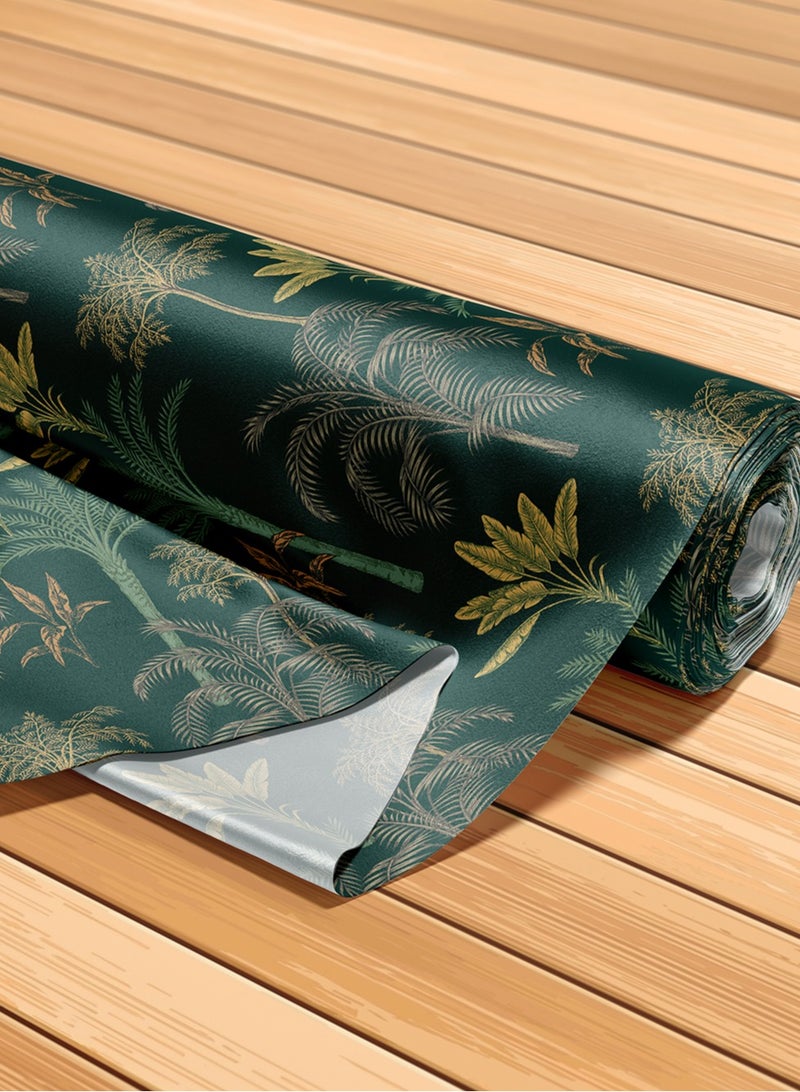 Vellato Al Lail Aramny Silk Fabric By The Yard Green Yellow Leaves Jalabiya Makhweer Dressmaking 58 Inches Width - Image 5