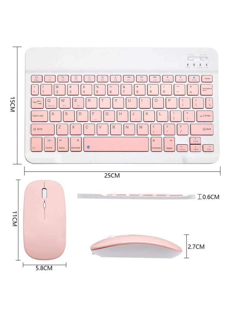 ELTRAZONE - Ultra-Slim Bluetooth Keyboard and Mouse Combo Rechargeable Portable Wireless Keyboard Mouse Set for Apple iPad iPhone iOS 13 and Above Samsung Tablet Phone Smartphone Android Windows - Image 1