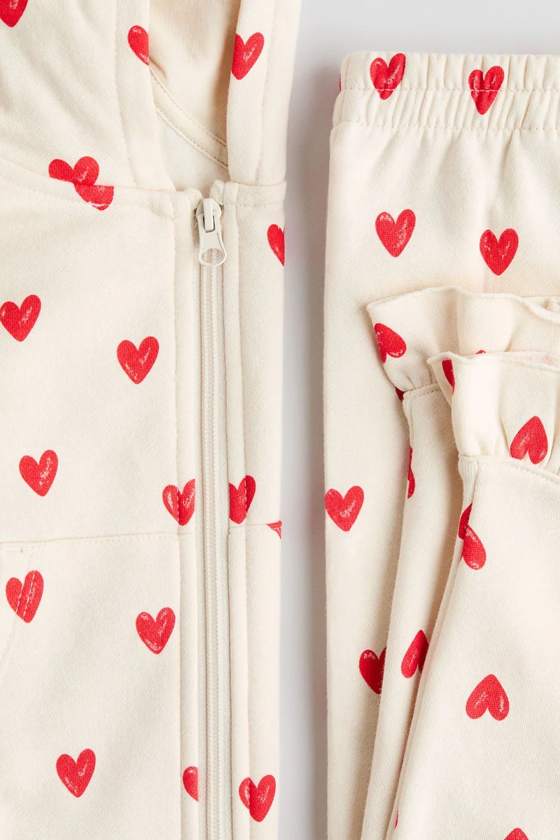 H&M 2-piece printed sweatshirt set