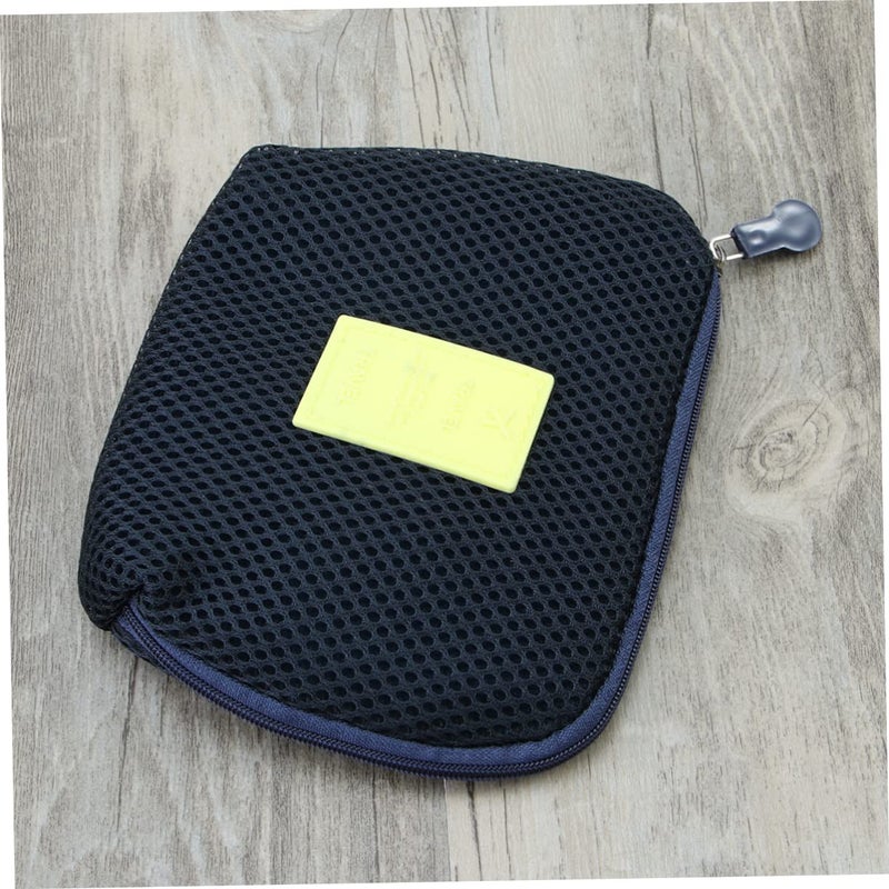 Shockproof Travel Pouch For Charger Cable Organizer With Sponge Protection Dark Blue - Image 4