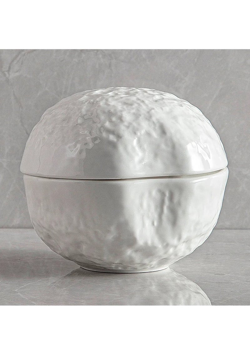 MAAC Home Stacked Stoneware Creative White Soup Bowls | Elegant Durable and Classic design Perfect for Everyday Use, and Family Get- Together, Restaurant, Banquet and More (Stacked Style Bowl) - Image 2