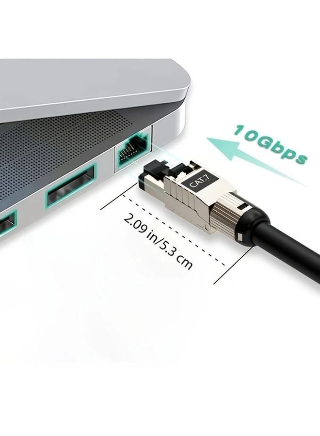 6 قطع أدوات مجانية موصلات Cat7 RJ45 مقابس إيثرنت محمية بسبيكة الزنك - Image 2