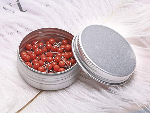 PTC Office 1/8 Inch Small Round Head Map Tacks Pins for Home Office Use and DIY Craft Project (Red, 100PCS) - Image 5