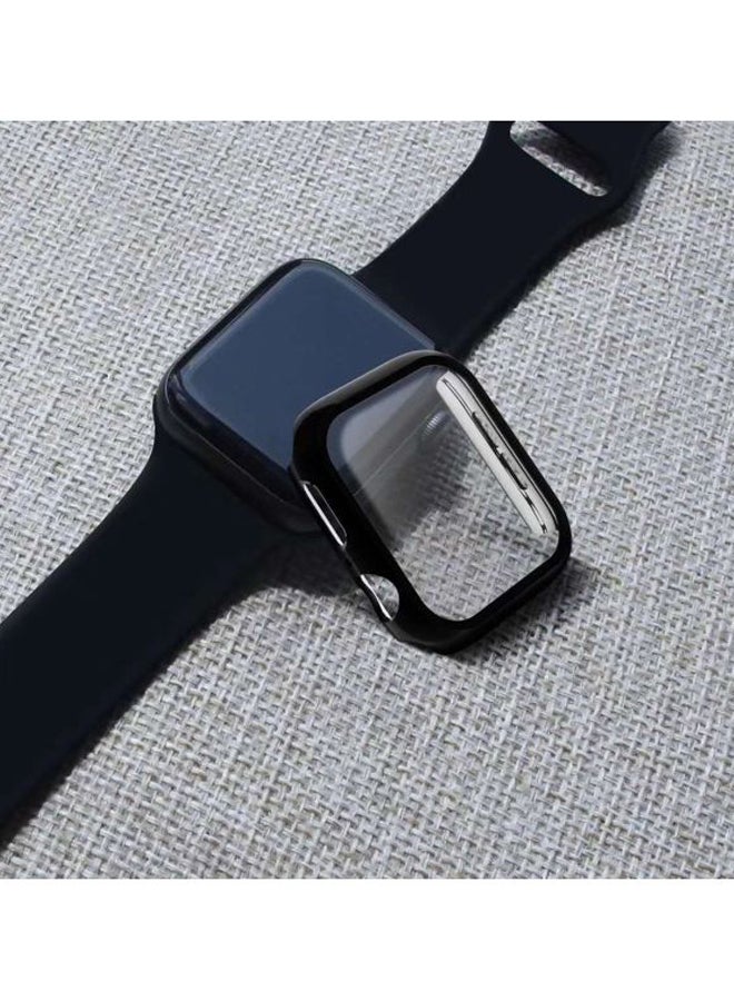 VINSOC HD Tempered Glass Screen Protector For Apple Watch Series 4/5 40mm Black/Clear - Image 4