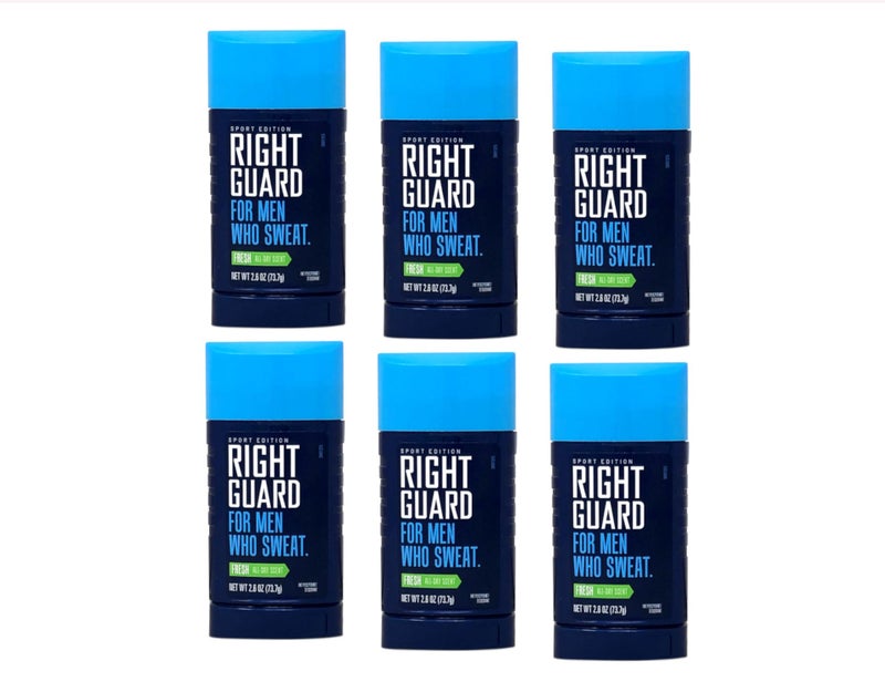 Right Guard Sport Antiperspirant Up To 48HR, Fresh, 2.6 Oz (Pack of 6) - Image 1