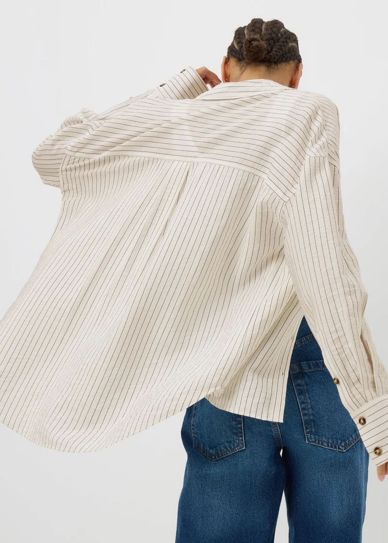 Matalan Cream Striped Shirt
