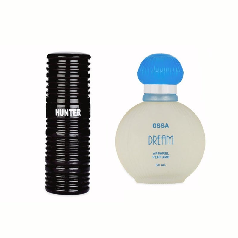 Ossa Ossa Hunter Eau De Parfum 60ml And Dream Collection Eau De Parfum 60ml  Premium Perfume Combo for Men  Women  Long Lasting Fragrances Pack of 2  - Image 1
