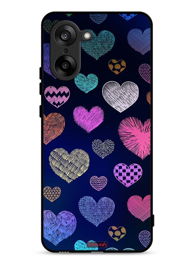 Tolwak OnePlus Nord CE5 Protective Case Cover Dhaga Hearts Pattern - Image 1