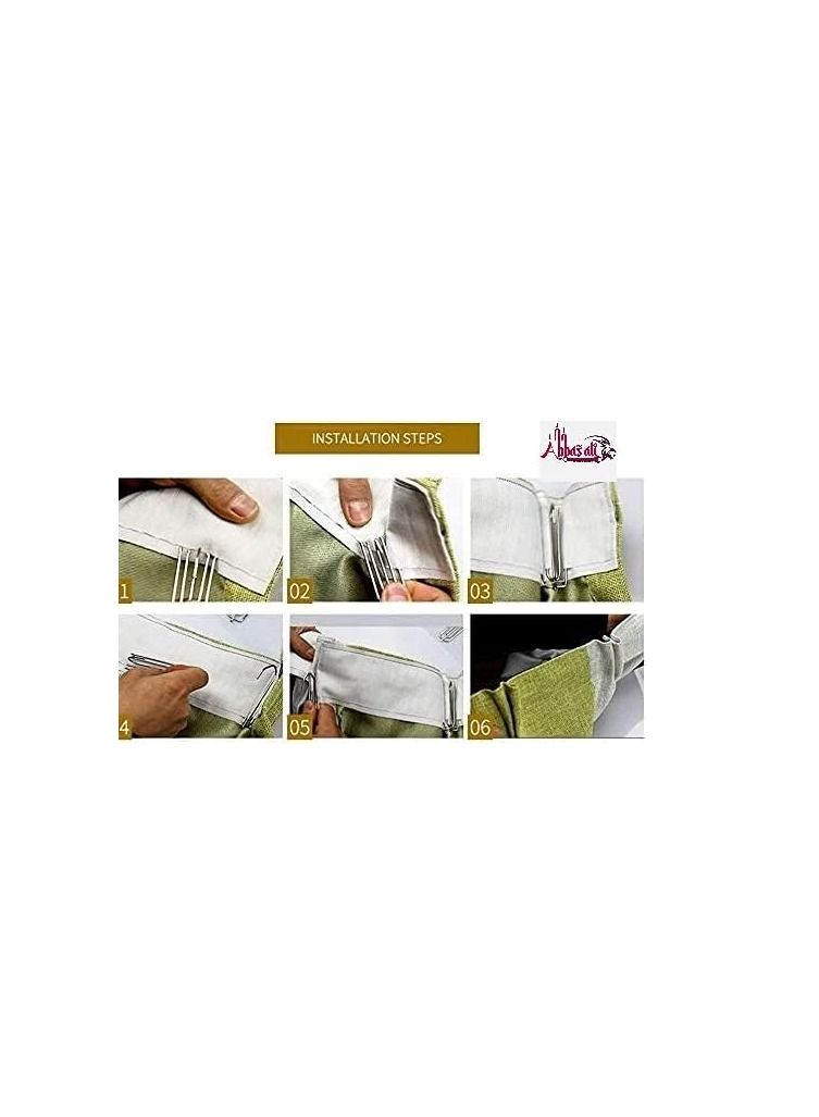ABBASALI urtain hooks Window Treatment 4 Prongs Pinch Pleat Drapes 100pcs  - Image 2