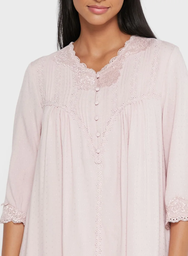 KASHKHA Dobby Rayon Night Dress