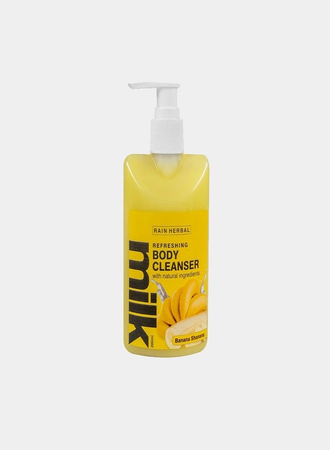 Rain Herbal Refreshing Banana Body Cleanser Milk with Natural Ingredients | Body Wash | 200ml - Image 1