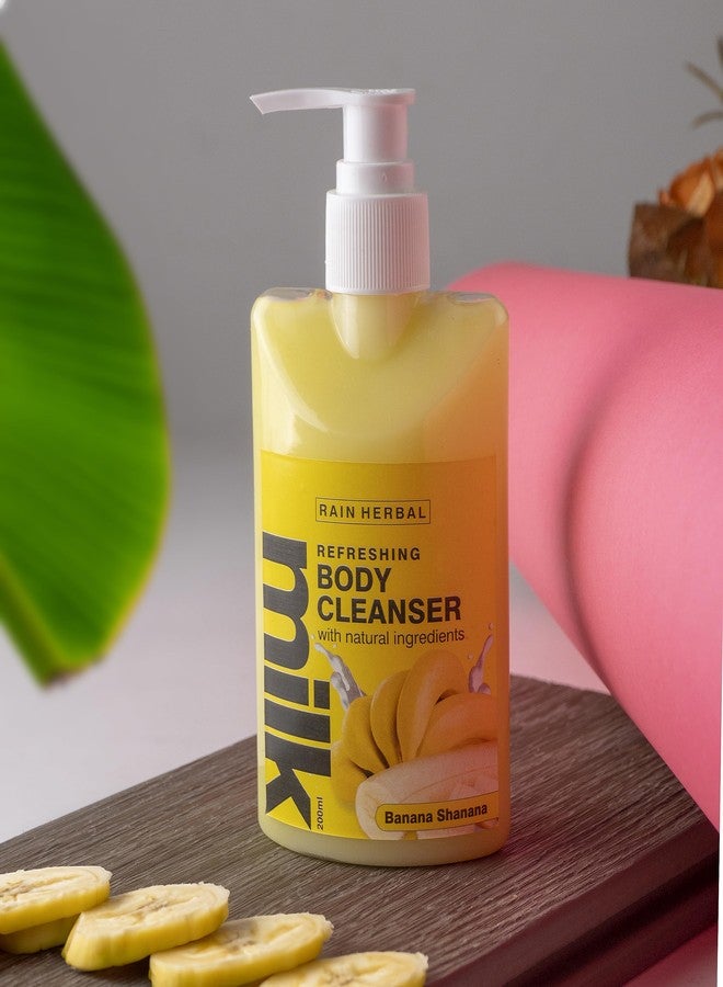 Rain Herbal Refreshing Banana Body Cleanser Milk with Natural Ingredients | Body Wash | 200ml - Image 2