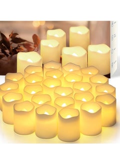 Generic Votive Candles Flameless Flickering Electric Candle 24pcs Battery Operated 200 Hours Warm White LED Tea Lights for Wedding Table Party Festival Halloween  - Image 1