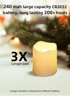 Generic Votive Candles Flameless Flickering Electric Candle 24pcs Battery Operated 200 Hours Warm White LED Tea Lights for Wedding Table Party Festival Halloween  - Image 4