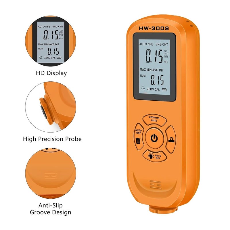 Silver Coating Thickness Gauge 0 2000um High Precision Paint Film Analyzer Meter - Image 4