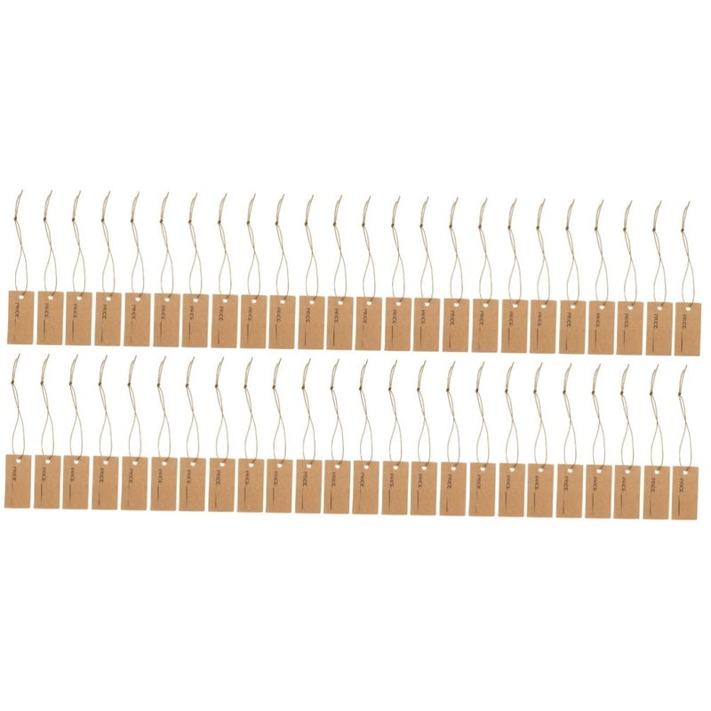 200 Pcs Kraft Paper Price Tags With Elastic String For Jewelry Clothing Retail Crafts DIY - Image 2