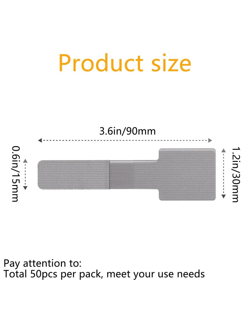 انسجام 50 قطعة من روابط الكابلات القابلة لإعادة الاستخدام ومنظمات الأسلاك ذاتية اللصق لإدارة الكابلات وروابط الكابلات ذاتية اللصق للأسلاك وخطافات لإضاءة السلاسل الخارجية ومشابك الإضاءة - Image 2
