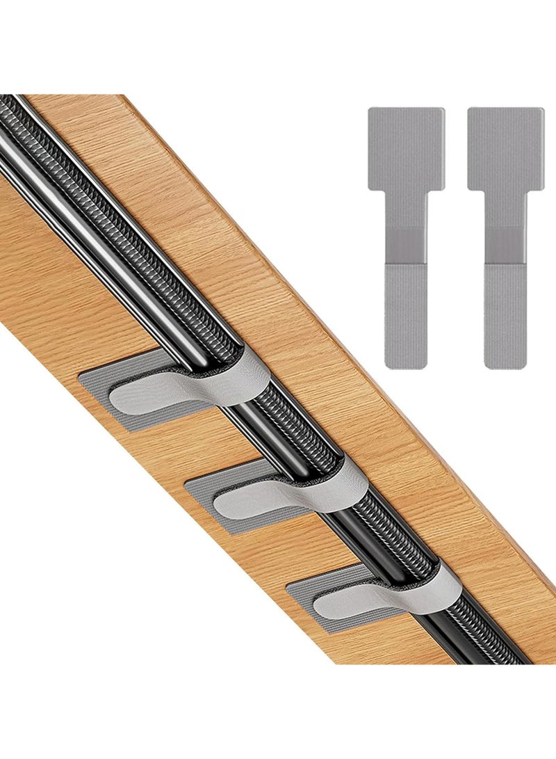 انسجام 50 قطعة من روابط الكابلات القابلة لإعادة الاستخدام ومنظمات الأسلاك ذاتية اللصق لإدارة الكابلات وروابط الكابلات ذاتية اللصق للأسلاك وخطافات لإضاءة السلاسل الخارجية ومشابك الإضاءة - Image 1