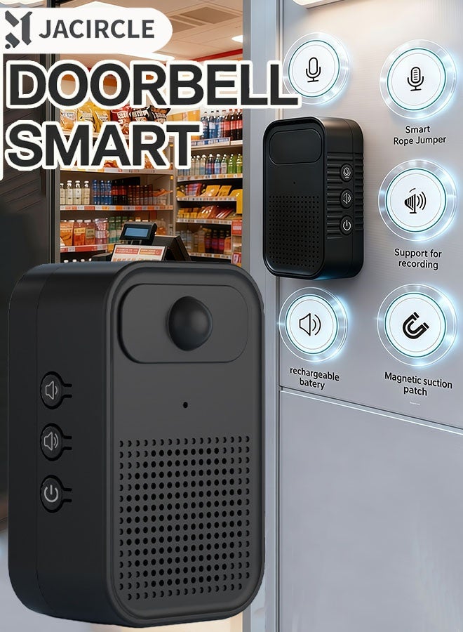 JACIRCLE Motion Doorbell, Door Chime for Business Entry, Store Welcome Buzzer Monitor, Motion Detect Alarm, Caregiver Reminder for Elderly, Visitor Bell Motion Sensor Activated Recordable Voice for Shop Sound Player Entrance Welcome Doorbell - Image 1