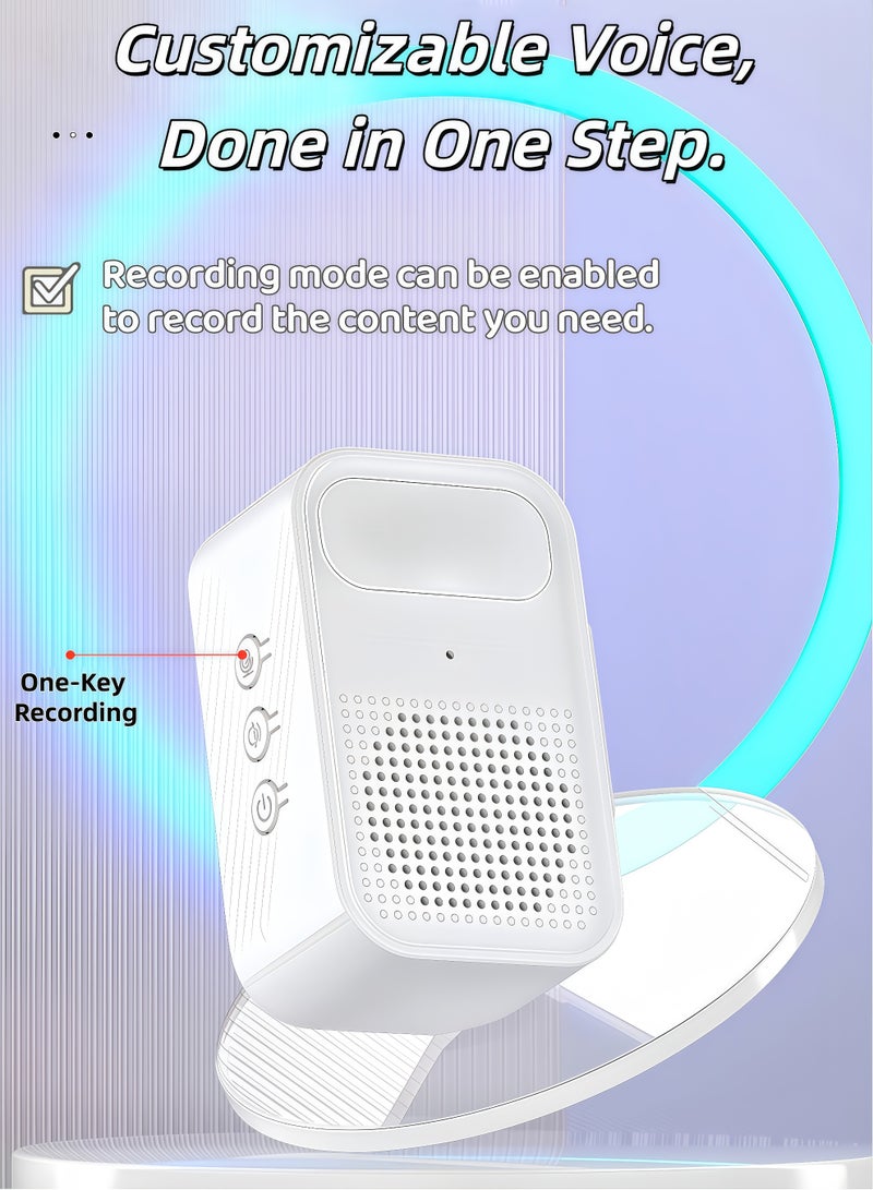 JACIRCLE Motion Doorbell, Door Chime for Business Entry, Store Welcome Buzzer Monitor, Motion Detect Alarm, Caregiver Reminder for Elderly, Visitor Bell Motion Sensor Activated Recordable Voice for Shop Sound Player Entrance Welcome Doorbell - Image 5