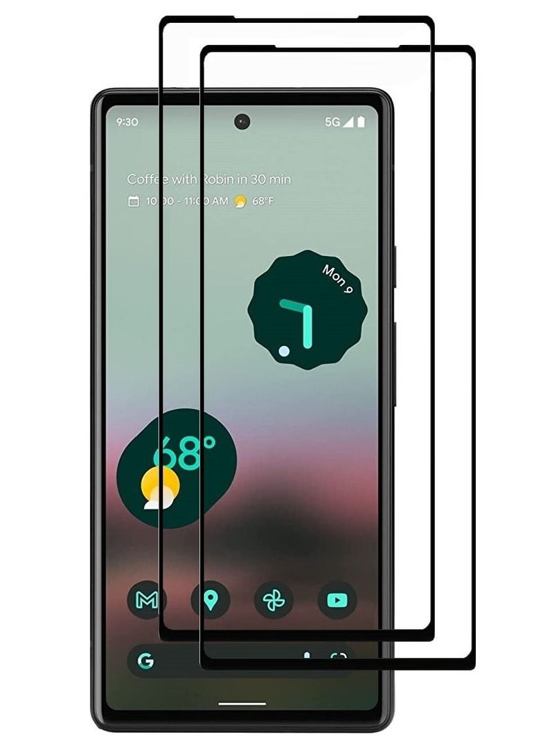 CATANES 2Pack Google Pixel 6a Screen Protector Crystal Clear 9H Tempered Glass Scratch Resistant Full Coverage Film 6.1 inch Compatible with Pixel 6a 2022 Release - Image 1