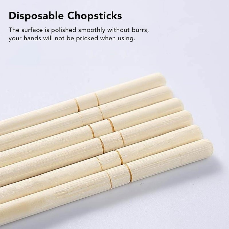 Chopsticks, Chopsticks Set 100 Pairs Sticks Independent Package for Restaurants Schools Barbeque Party (19.5x0.5cm/7.7x0.2in) - Image 2