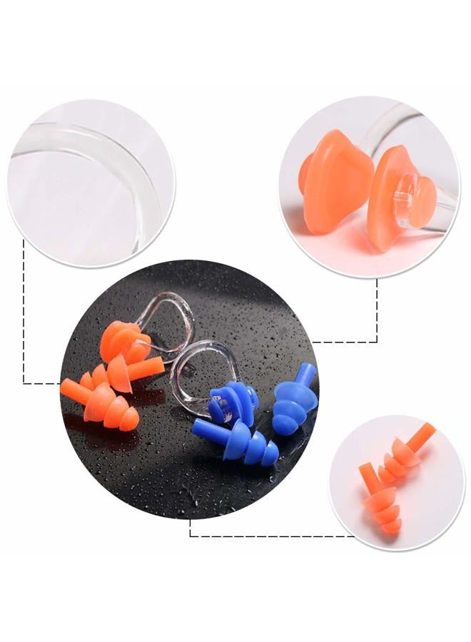 UPINS 14 Sets Silicone Nose Clips Waterproof Swimming Nose Plugs Earplugs for Adults Kids, Ear Nose Protector - Image 2